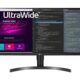 LG 34WN750P-B - 34 inch - 3440 x 1440 (Ultrawide Quad HD) - IPS-paneel - in hoogte verstelbaar